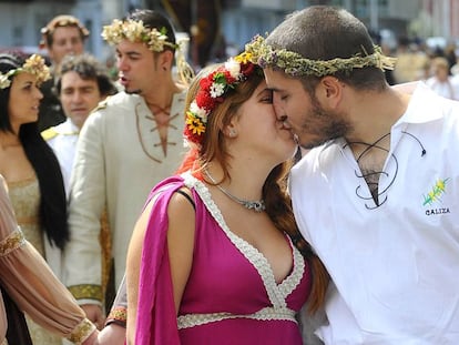 Matrimonio por el rito celta en Galicia.