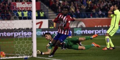 Thomas celebra el gol de la victoria.