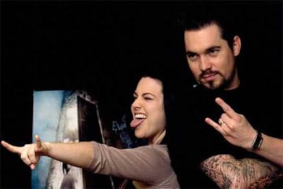 Amy Lee y John LeCompt, de Evanescence, en Barcelona.