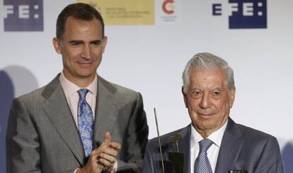 El Rey y Mario Vargas Llosa, este mi&eacute;rcoles.