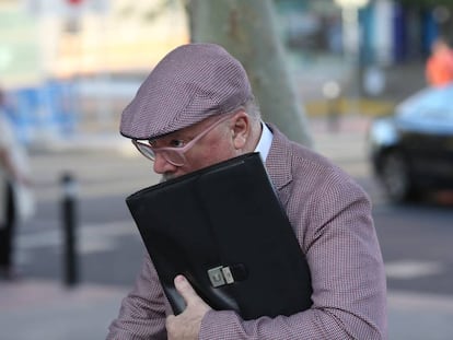 El comisario jubilado Villarejo, en los juzgados de Plaza de Castilla en junio de 2017.