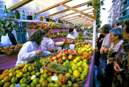 El mercado de Gernica (Vizcaya).