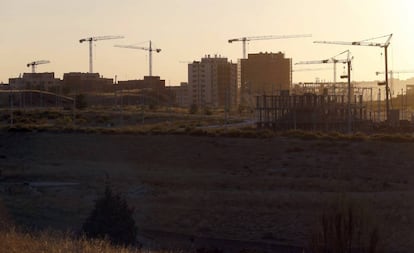 Construcción en el Barrio de El Cañaveral (Madrid).