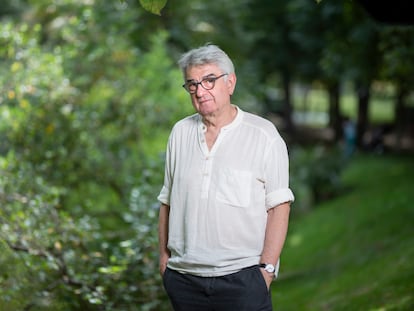 Bernardo Fuster, en el parque del Retiro.