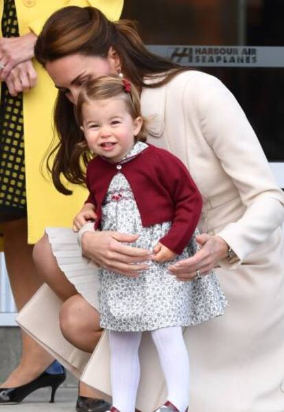 La princesa Carlota y Kate Middleton, en Canadá.