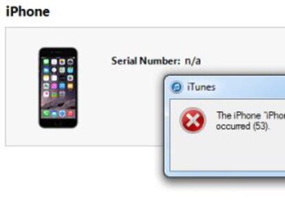 Cómo revivir un iPhone con el error 53