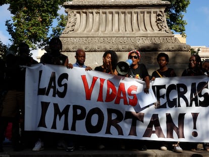 Manifestación el domingo en Barcelona contra la actuación de las fuerzas de seguridad marroquíes en Melilla.