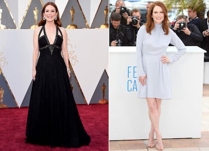 Julianne Moore

¿Cuantas veces han visto patinar a la oscarizada actriz en la alfombra roja? Probablemente ninguna. Su elegancia innata es una de las más admiradas del Hollywood actual. Defensora de la belleza natural sin artificios, Julianne Moore es un verdadero icono a los 50.