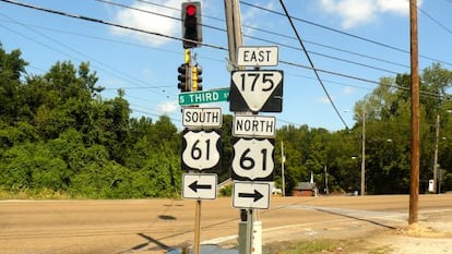 Intersecci&oacute;n en la Highway 61 a la altura de Memphis.