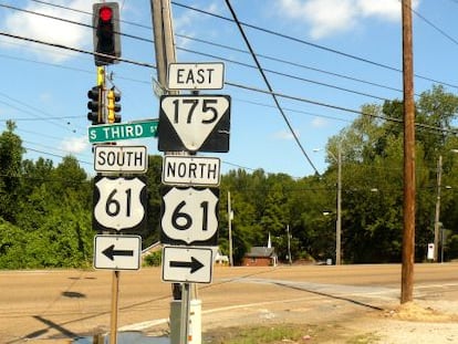 Intersecci&oacute;n en la Highway 61 a la altura de Memphis.