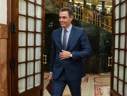 Pedro Sánchez, el miércoles en el Congreso.