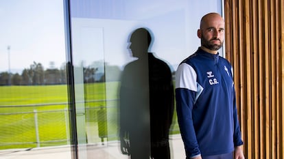 Claudio Giráldez, el jueves de la semana pasada en la ciudad deportiva del Celta, en Mos, cerca de Vigo.