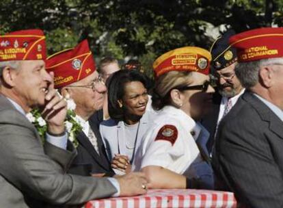 Condoleezza Rice, ayer en un acto en la Casa Blanca.