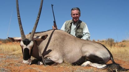 Miguel Blesa, pictured on a hunting trip in Namibia in November 2007.