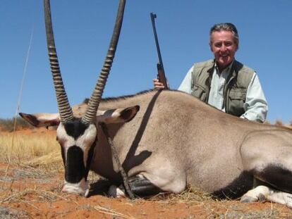 Miguel Blesa, pictured on a hunting trip in Namibia in November 2007.