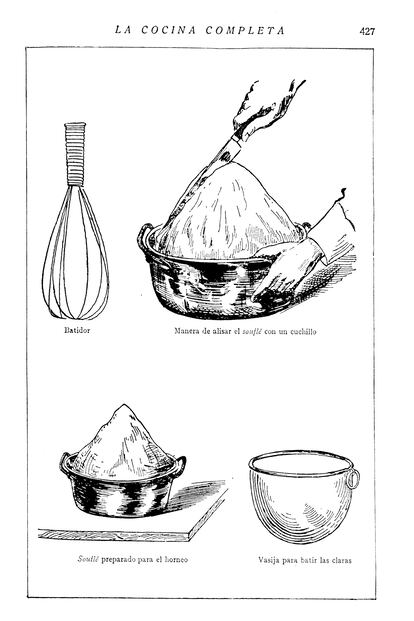 Ilustración del interior de Enciclopedia Culinaria. La Cocina Completa, de María Mestayer De Echagüe, Marquesa de Parabere (Editorial Espasa-Calpe).