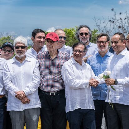 El presidente de Colombia, Gustavo Petro, asistió a la reapertura de la frontera con Venezuela donde se llevó a cabo un acto oficial con funcionarios venezolanos en el puente internacional Simón Bolívar en Cúcuta, Colombia. 26 de septiembre de 2022.
