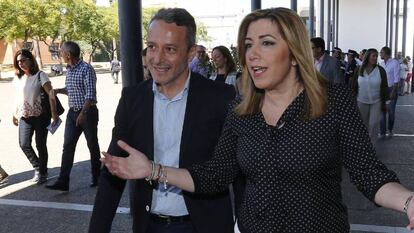 La secretària dels socialistes andalusos, Susana Díaz, en un acte el divendres a Camas (Sevilla).