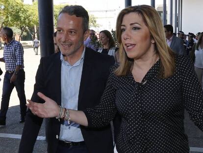 La secretaria de los socialistas andaluces, Susana D&iacute;az, en un acto el viernes en Camas (Sevilla). 