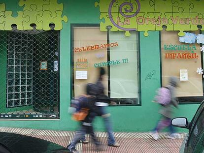 Fachada de la guardería La Oreja Verde, en Parla.