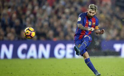 Messi durante un partido de La Liga.