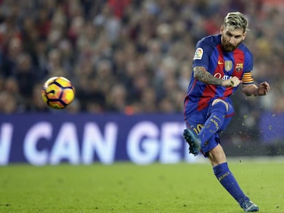 Messi durante un partido de La Liga.