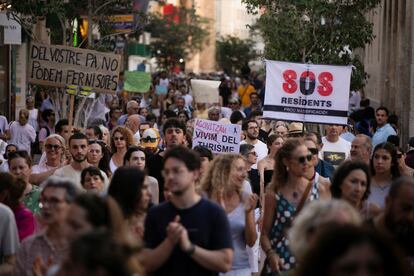 Manifestaci contra el turisme massiu a Mallorca aquest diumenge, 21 de juliol.