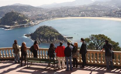 Vista de San Sebastián desde el monte Igeldo.