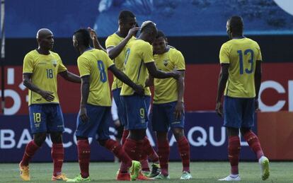 Jugadores de la selección de Ecuador.