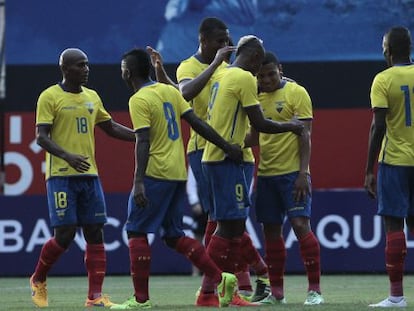Jugadores de la selección de Ecuador.