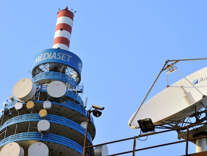 Torres de Mediaset en Milán, Italia.