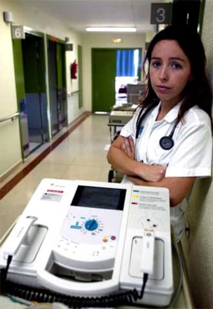 Ona Meroño, en el hospital Josep Trueta de Girona, donde trabaja.