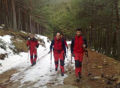 Búsqueda del joven esta mañana por parte de los Bomberos de la Comunidad de Madrid.