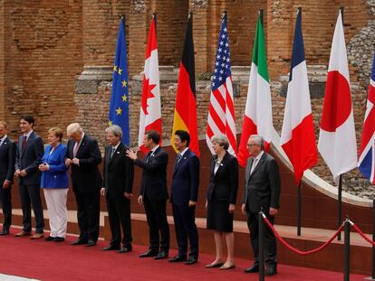 Los l&iacute;deres del G7.