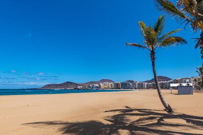 L'excel·lent platja urbana de Las Canteras (Las Palmas de Gran Canària).