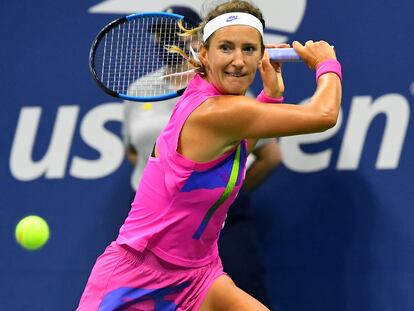 Azarenka, durante el partido contra Serena en la Arthur Ashe de Nueva York.