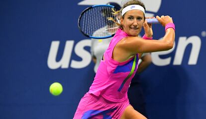 Azarenka, durante el partido contra Serena en la Arthur Ashe de Nueva York.