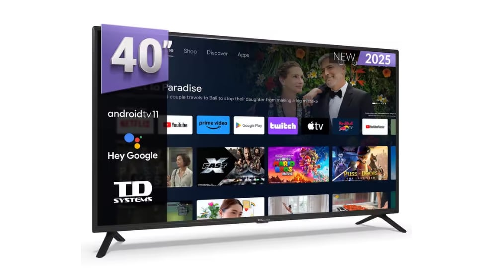 Vista del televisor inteligente superventas en AliExpress.