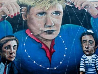 Una pintada en el centro de Lisboa.