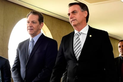 João Otávio de Noronha, presidente del Superior Tribunal de Justicia de Brasil, y el presidente Jair Bolsonaro, en noviembre de 2018.