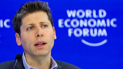 Sam Altman, consejero delegado de OpenAI, en el Foro de Davos.