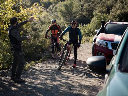 Caza de jabalíes en Collserola, en una batida de diciembre en Sant Just Desvern.