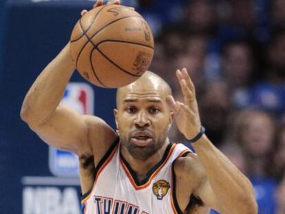 Derek Fisher, en un partido del curso pasado con Oklahoma.