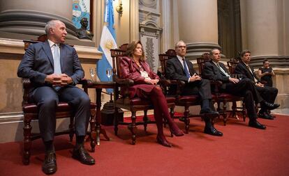 Los cinco jueces de la Corte Suprema de Argentina en marzo pasado, durante el acto de apertura del año judicial.