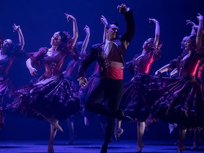 Un momento de la actuación del Ballet Nacional de España el sábado en Jerez de la frontera.