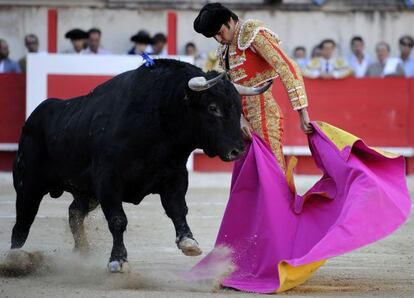 Miguel Ángel Perera, en el festejo de la Feria de Nimes.