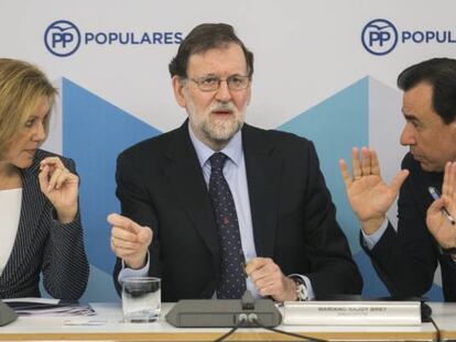 Rajoy preside la reunión del Comité Ejecutivo Nacional del PP.