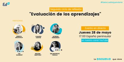 Cartel del evento 'Evaluación de los aprendizajes', de la Fundación Santillana.