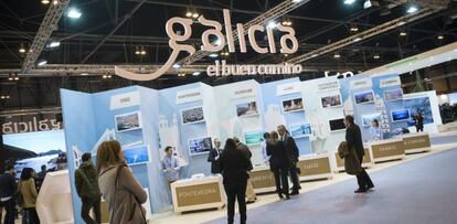 Vista del pabell&oacute;n de Galicia, en la inauguraci&oacute;n hoy de la trigesimosexta edici&oacute;n de la feria internacional de turismo Fitur, en Madrid, el pasado a&ntilde;o. EFE/Archivo