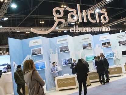 Vista del pabell&oacute;n de Galicia, en la inauguraci&oacute;n hoy de la trigesimosexta edici&oacute;n de la feria internacional de turismo Fitur, en Madrid, el pasado a&ntilde;o. EFE/Archivo